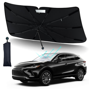 Car Windshield Sun Shade Umbrella, Fits Most Cars, UV Rays Block