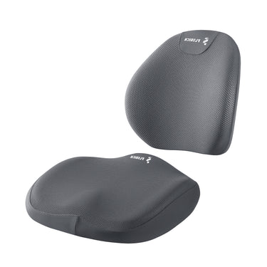 Florich FL004 Breathable Mesh Memory Foam Car Seat Cushion Set - 3-in-1 Ergonomic Lumbar Support & Pillow