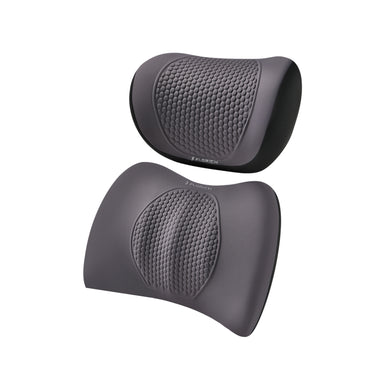 Florich FLCLP Yoga Fabric & Memory Foam Car Seat Cushion Set - 3-in-1 Ergonomic Lumbar Support & Pillow