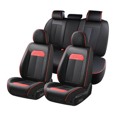 Black and red waterproof car seat covers, all universal