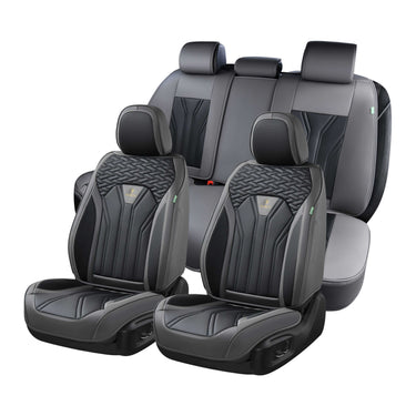 Florich FL301 Universal Nappa Leather Car Seat Covers - Waterproof Full Set & Front Set, Airbag Compatible