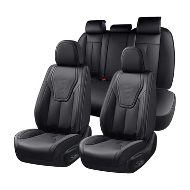 Florich FL8829 Universal Fit Nappa Leather Car Seat Covers - Waterproof Full Set & Front Set, Airbag Compatible