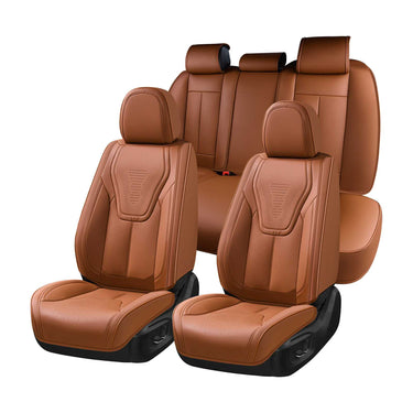 Florich FL8829 Universal Fit Nappa Leather Car Seat Covers - Waterproof Full Set & Front Set, Airbag Compatible