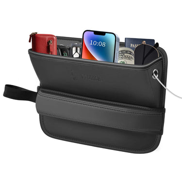 Florich Car Seat Gap Filler, Premium Leather Center Console Organizer