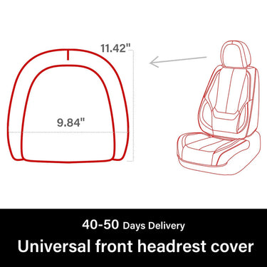 Florich Leatherette Headrest Cover/ Back Cover/ Seat Cover Separate Parts Replacement(Select 40-50 Days Delivery)