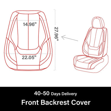 Florich Leatherette Headrest Cover/ Back Cover/ Seat Cover Separate Parts Replacement(Select 40-50 Days Delivery)