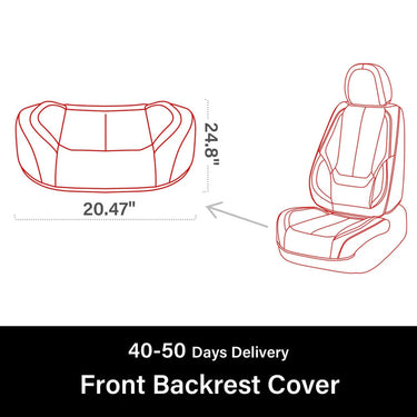 Florich Leatherette Headrest Cover/ Back Cover/ Seat Cover Separate Parts Replacement(Select 40-50 Days Delivery)