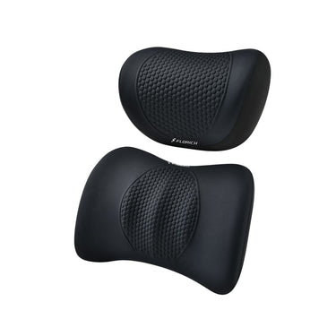 Florich FLCLP Yoga Fabric & Memory Foam Car Seat Cushion Set - 3-in-1 Ergonomic Lumbar Support & Pillow