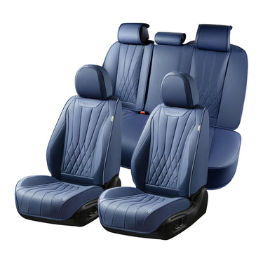 Florich FL310 Universal Fit Nappa Leather Car Seat Covers - Waterproof Full Set & Front Set, Airbag Compatible